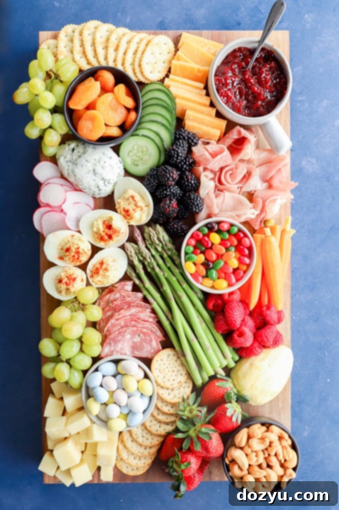 Hoppy Easter Platter 9 assembled easter charcuterie board