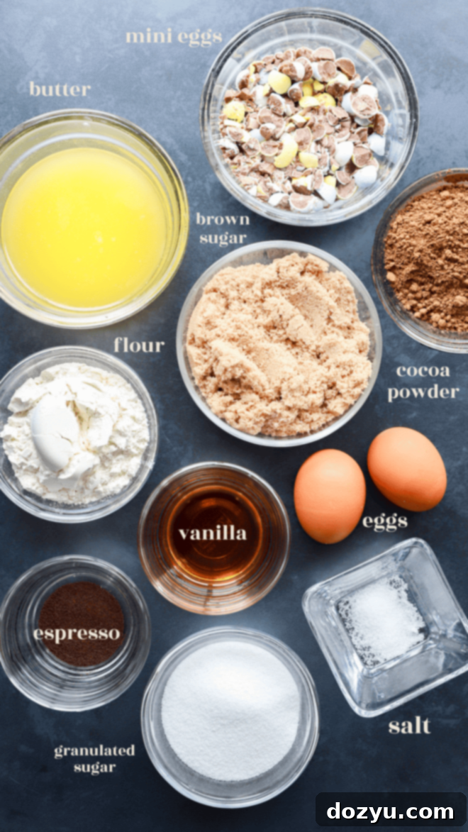 Hoppy Easter Brownies 4 easter brownies ingredients image