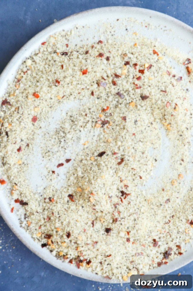 Grilled New York Strip Perfection 5 Steak dry rub on a small plate, ready to be applied to raw New York strip steaks
