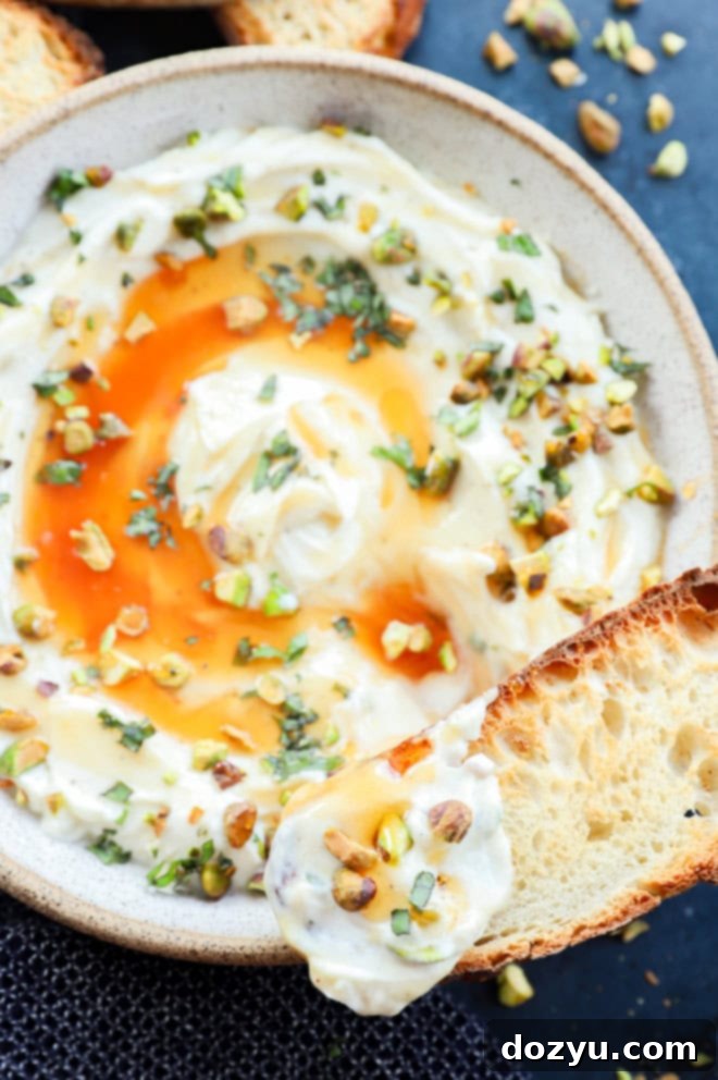 Simple Whipped Ricotta 9 Toasted slices of bread with whipped ricotta and nuts
