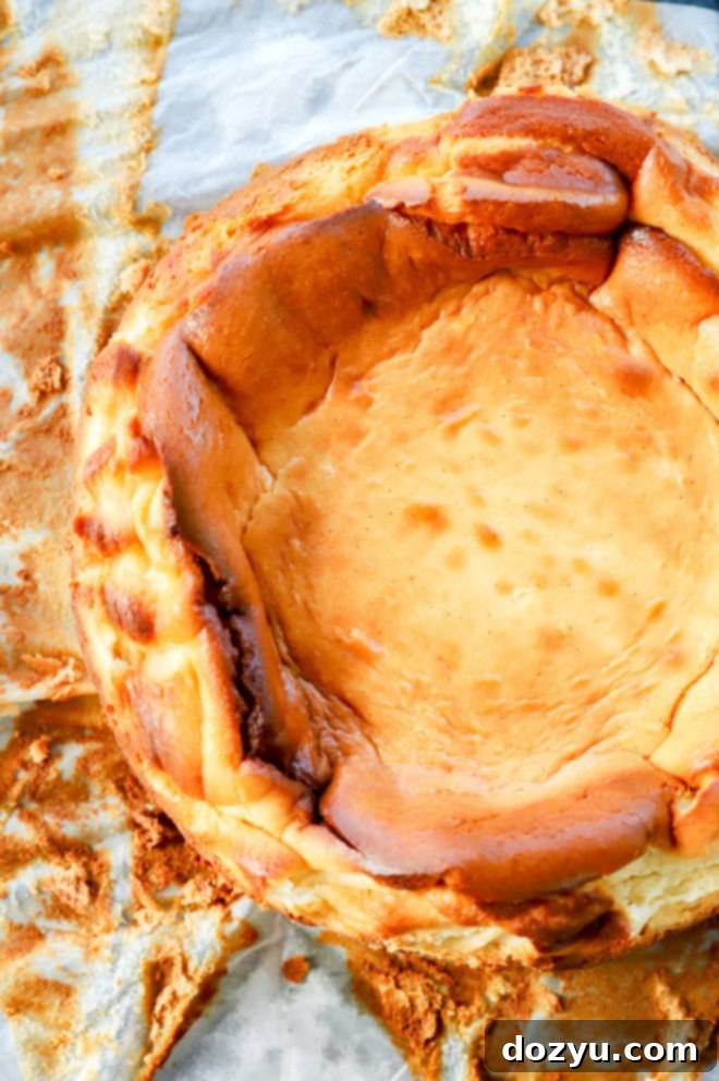 Vanilla Bean Basque Burnt Cheesecake 8 easy burnt basque dessert on parchment paper