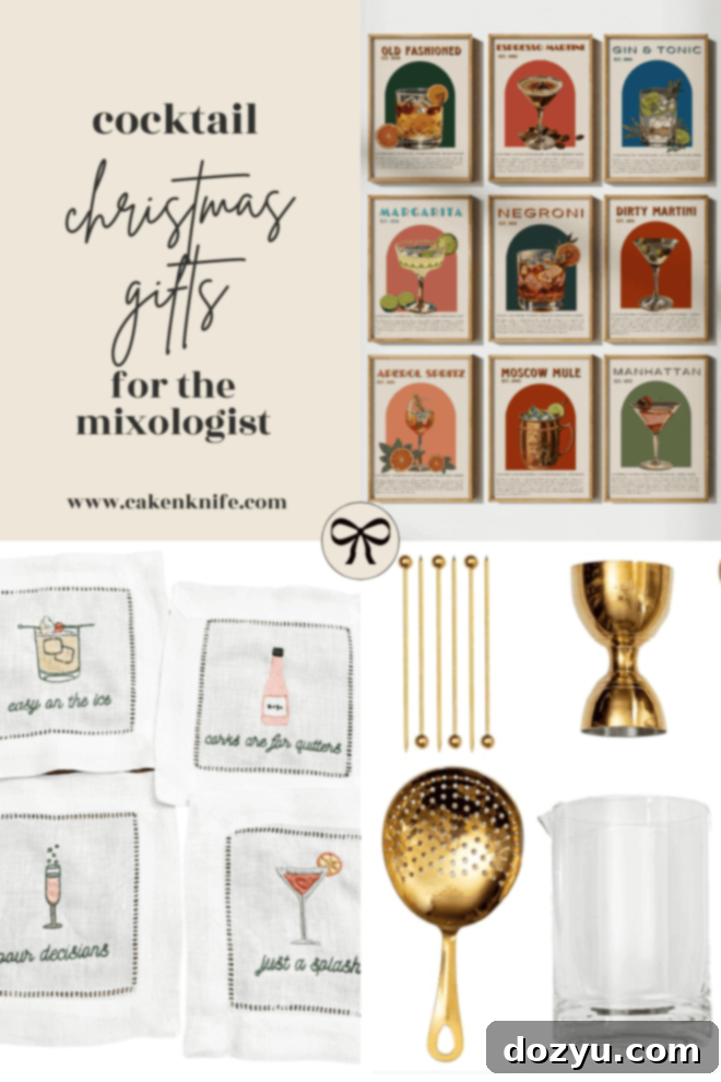 Curated Cocktail Gifts for the Discerning Drinker 2 cocktail gifts pin image