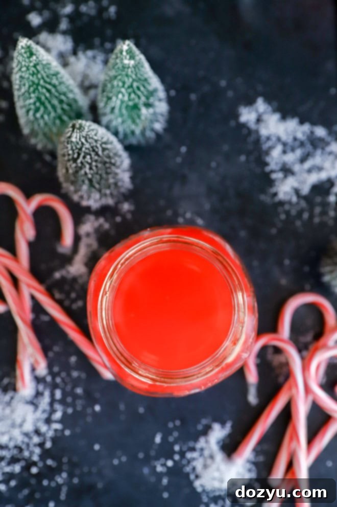 Handcrafted Peppermint Vodka 6 a bottle of peppermint vodka surrounded by trees and candy canes