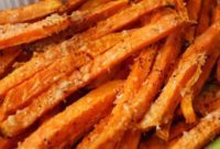 Garlic Parmesan Sweet Potato Fries