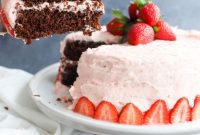 Strawberry Kissed Chocolate Cake
