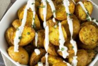 Curry-Kissed Roasted Potatoes with Tangy Greek Yogurt