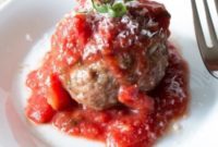 Gooey Cheese-Stuffed Meatballs with Garden Tomato Basil