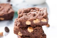 Chewy Double Chocolate Peanut Butter Cookie Bars