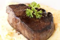 Filet Mignon with Port Wine Reduction and Truffled Potatoes