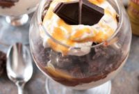 Fudgy Brownie and Bailey’s Chocolate Mousse Parfaits