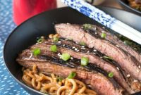 Umami Flank with Satay Kale Noodles