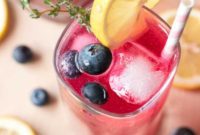 Blueberry Thyme Vodka Sparkler