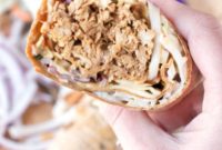 Spicy Korean BBQ Pork Wraps with Kimchi Slaw