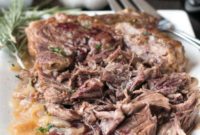 Slow Cooker Red Wine Pot Roast with Garlic and Rosemary