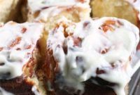 Luscious Bourbon Peach Cinnamon Rolls