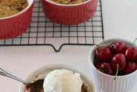 Personal White Chocolate Cherry Crumbles