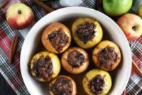 Baked Apples with Dates and Granola Filling
