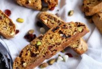 Avocado-Kissed Cranberry Pistachio Biscotti