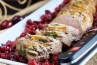 Cranberry Glazed Garlic Pork Tenderloin