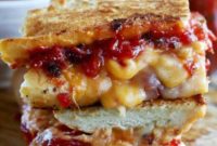 Golden Baguette Grilled Cheese with Chunky Tomato-Jalapeño Jam