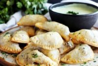Butternut Squash and Goat Cheese Empanadas with Zesty Avocado Dip
