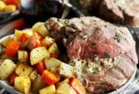 Leg of Lamb Stuffed with Herbed Goat Cheese