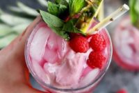 Frosted Black Raspberry Pineapple Mint Punch