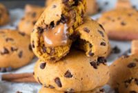 Gooey Caramel Pumpkin Cookies