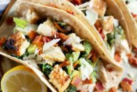 Smoky Caesar Chicken Avocado Tacos