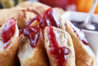Crispy Thanksgiving Leftover Egg Rolls with Cranberry Dip