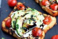 Grilled Avocado Caprese Toast