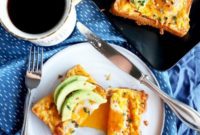 Gourmet Ham Avocado Cheese Egg In A Hole