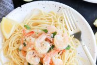 Zesty Roasted Lemon Garlic Shrimp Pasta
