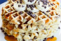 Heavenly Banana Chocolate Chip Waffles