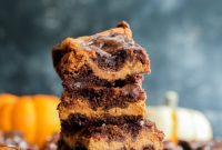 Spiced Pumpkin Fudge Brownies