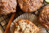 Spiced Caramel Apple Oatmeal Muffins