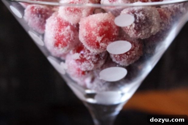 Vanilla Orange Candied Cranberries in a bowl