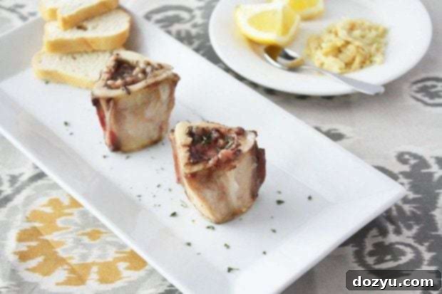 Roasted Bone Marrow ready to serve