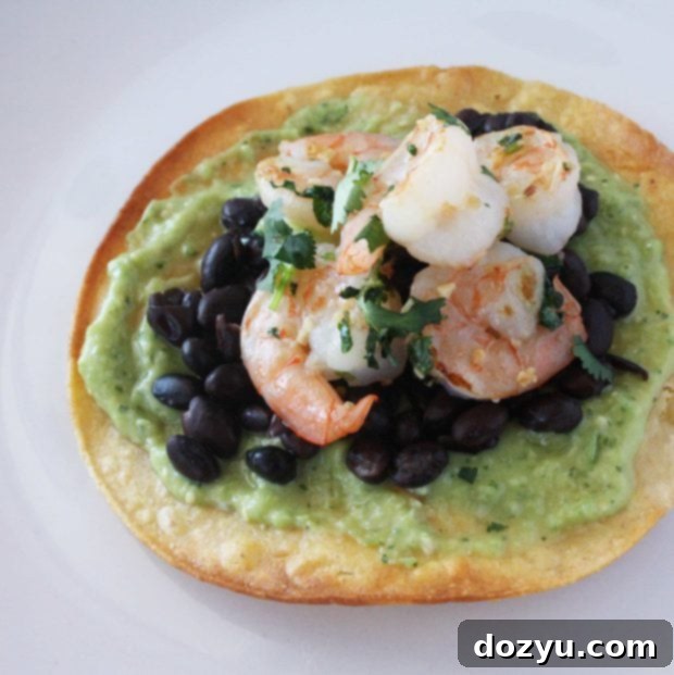 Delicious Cilantro Lime Shrimp Tostadas with fresh salsa