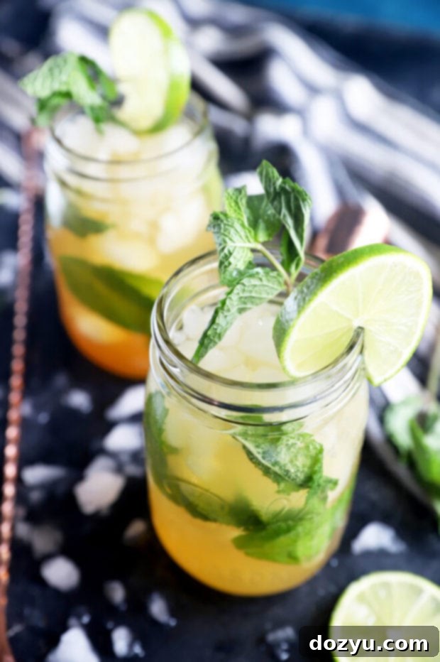 Midnight Mojito 4 Overhead photo of mojito cocktail