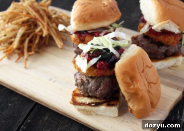 Gourmet Beef Sliders with Fried Goat Cheese and Raspberries