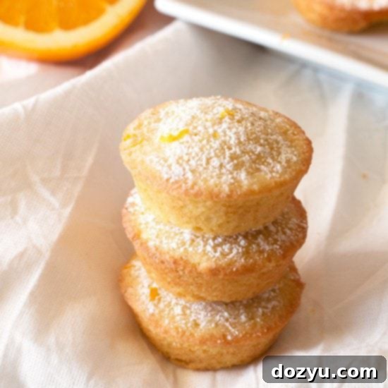 Zesty Orange Madeleine Mini Muffins 3 Orange Madeleine Mini Muffins | cakenknife.com