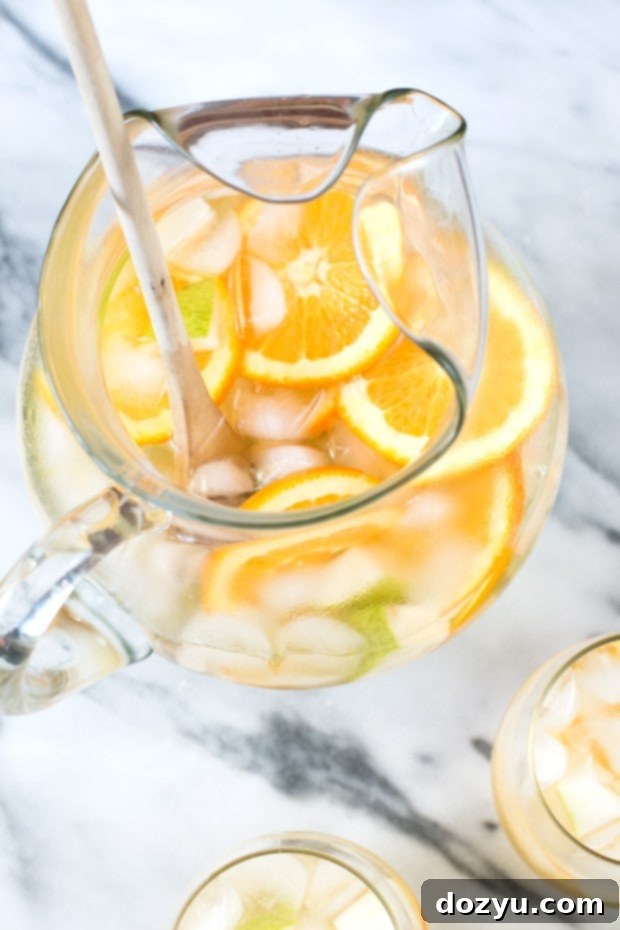 Sangria in a pitcher