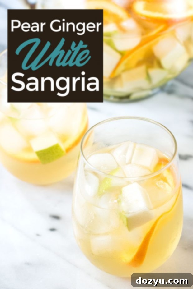 Pear Ginger White Sangria Pinterest Image