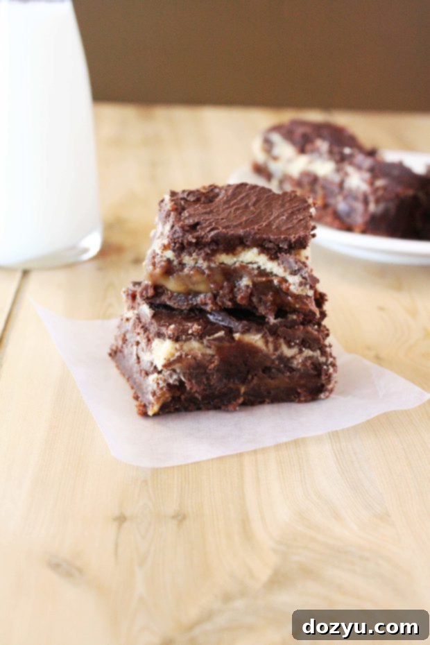 Ultimate Peanut Butter Caramel Stuffed Brownies 2 Peanut Butter Caramel Stuffed Brownies Featured Image