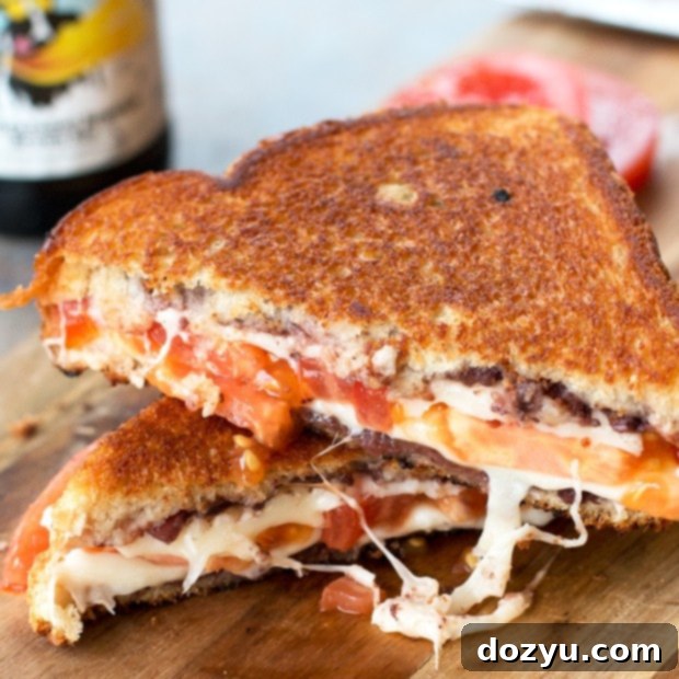 Tomato & Provolone Grilled Cheese with Kalamata Olive Chutney Recipe | cakenknife.com