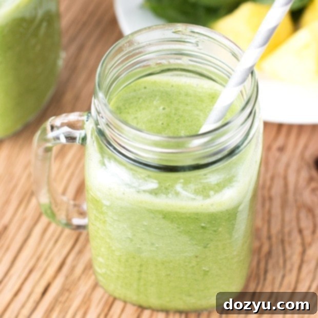 Tropical Green Smoothie Recipe | cakenknife.com