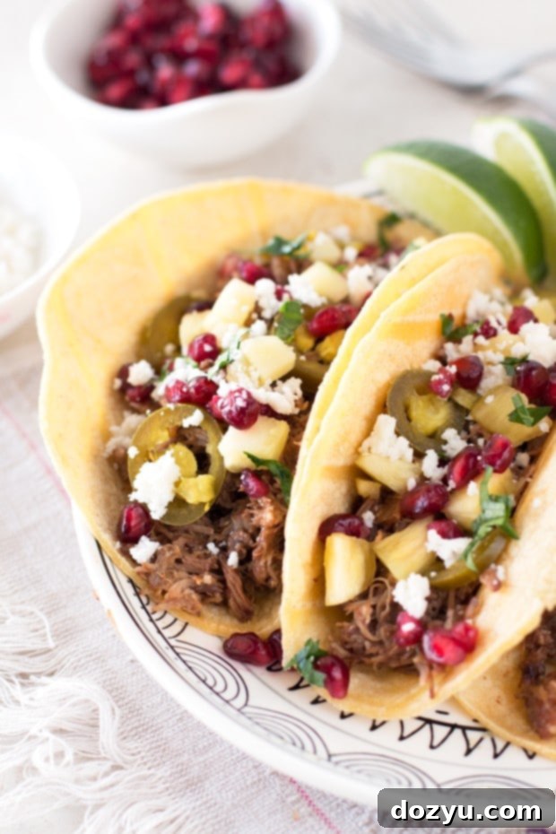 Pomegranate Pulled Pork Tacos Recipe