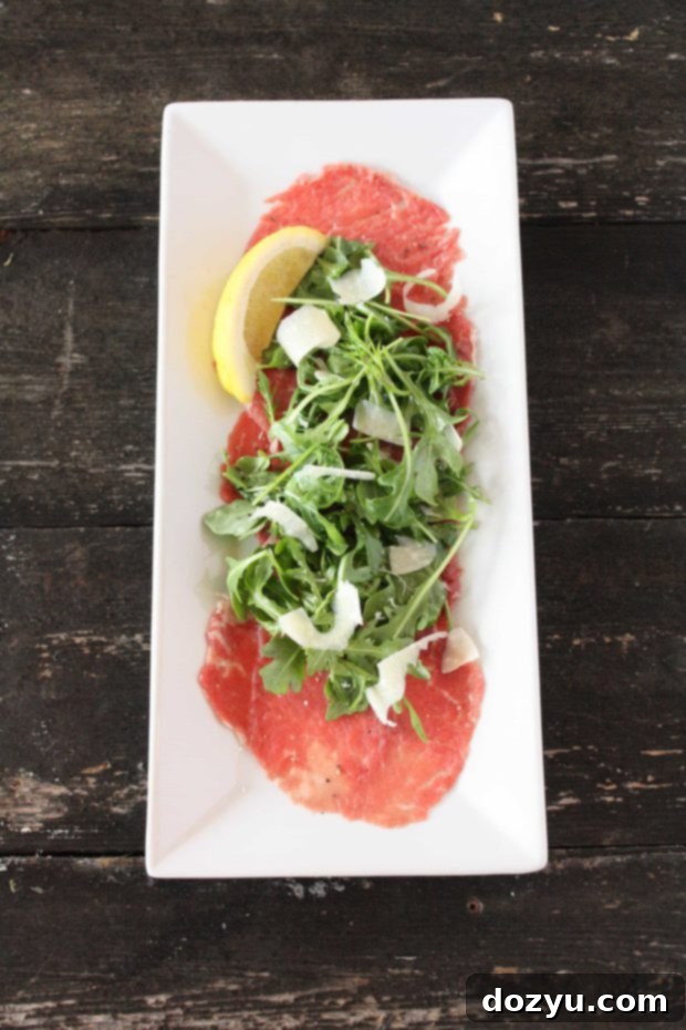 Beef Petals 2 Classic Beef Carpaccio Recipe with Arugula and Parmesan
