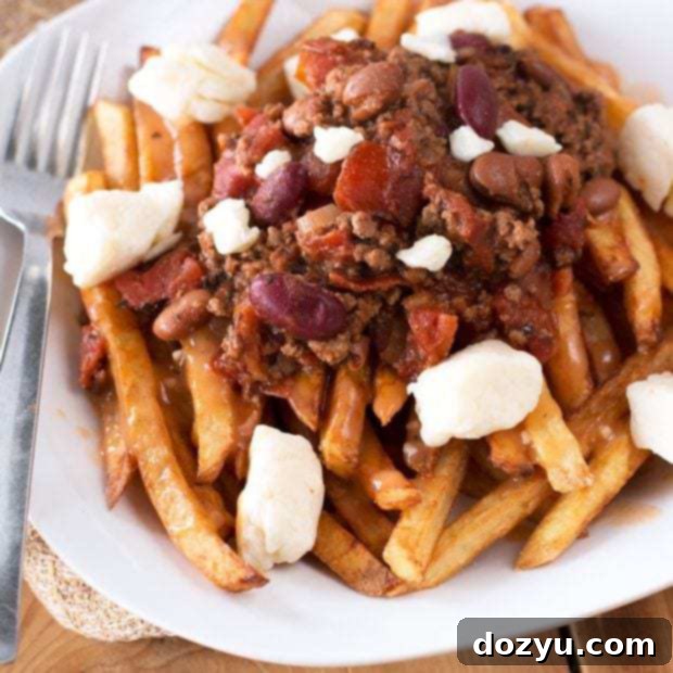 Black Porter Chili Poutine Recipe | cakenknife.com